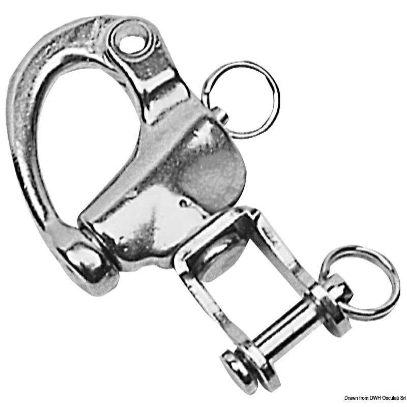 
Mousqueton manille pivotante p. spi AISI 316 87 mm 
