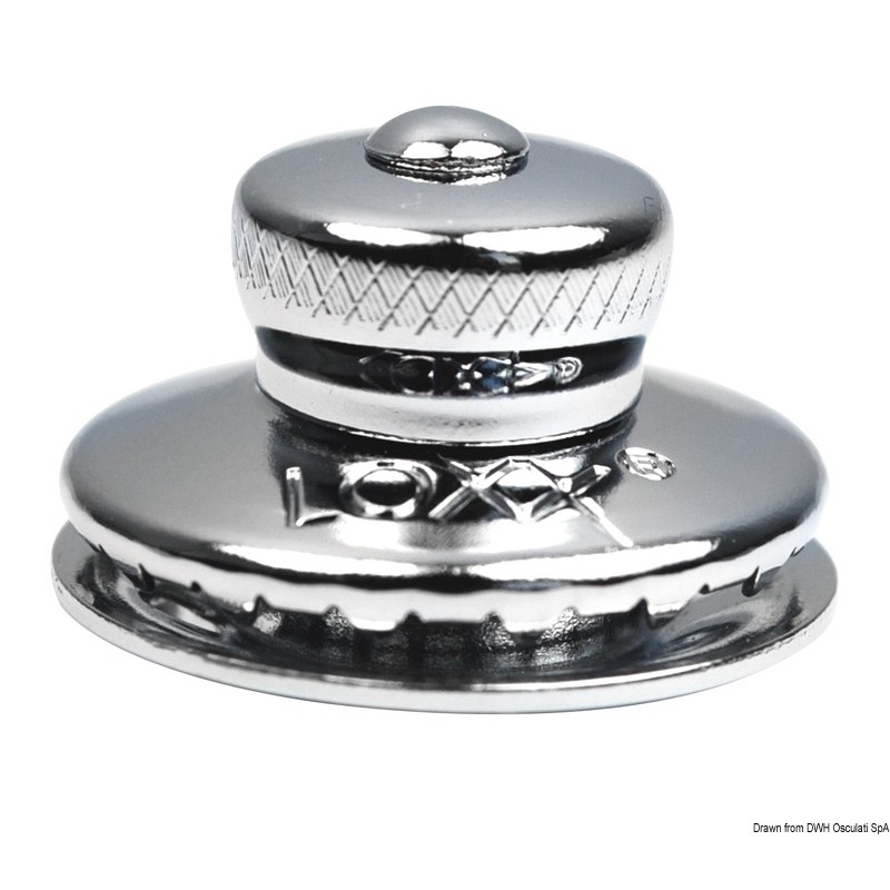 
Bouton femelle Loxx en laiton chromé 11 mm 

