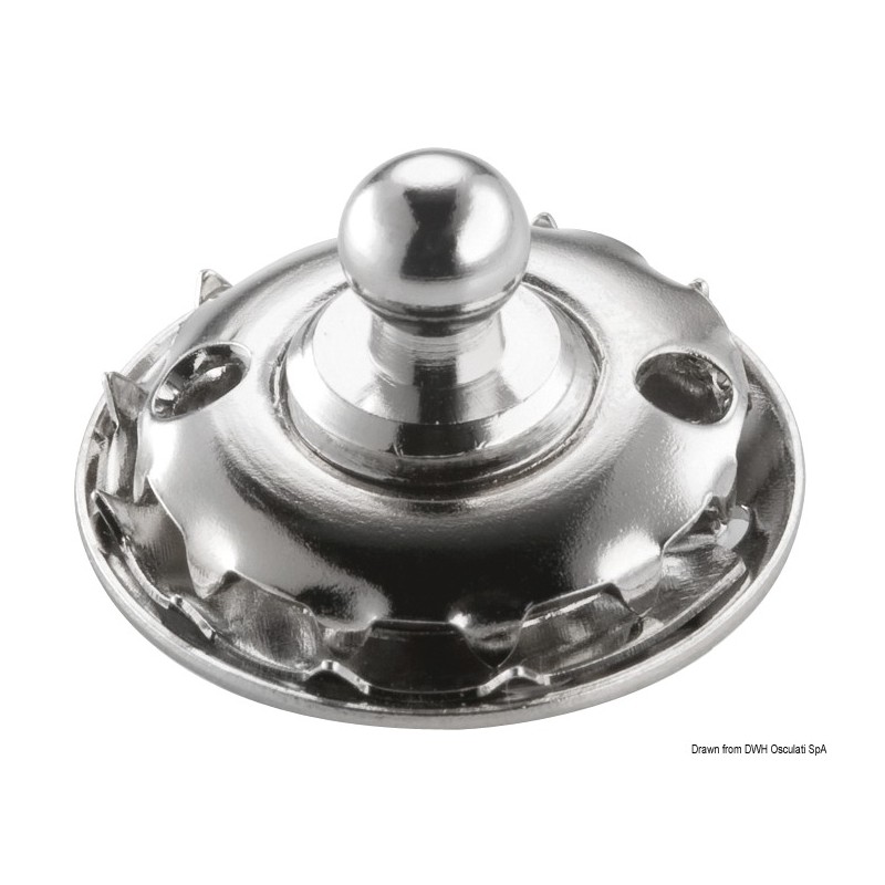 
Bouton mâle inox Loxx avec frette mouleté 

