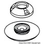 
Bouton femelle Perfix fixation sur tissu blanc 
