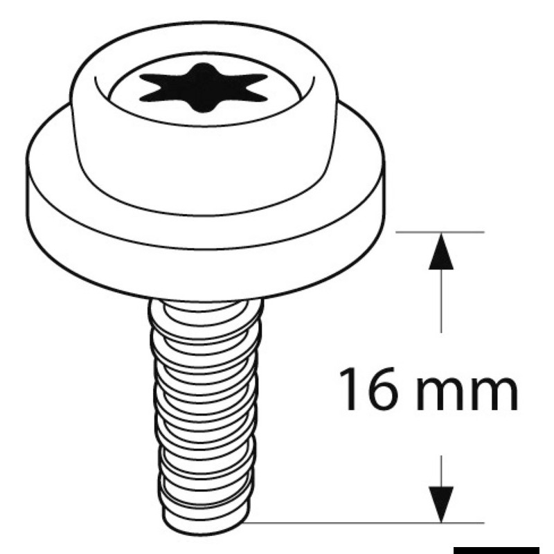 
Bouton universel CAF-COMPO filet long blanc 
