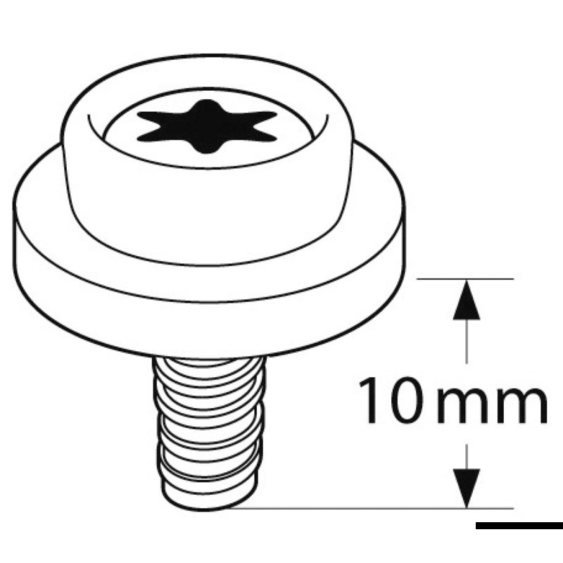 
Bouton universel CAF-COMPO filet court blanc 
