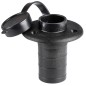 
Base plastique encastrer sur plan 3 contacts noir 
