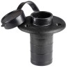 
Base plastique encastrer sur plan 3 contacts noir 
