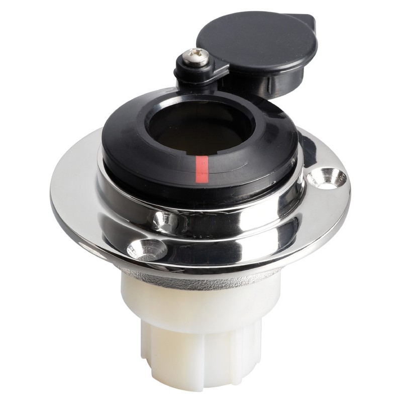 
Base inox droit  encastrer hampes amovibles noir 
