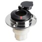 
Base inox droit  encastrer hampes amovibles noir 
