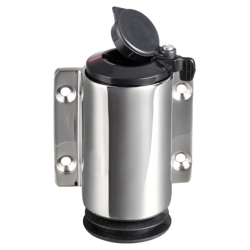 
Base inox  paroi 3 contacts noir 
