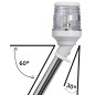 
Hampe extractible 360° blanc feu 30° en axe 
