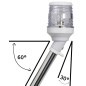 
Hampe extractible blanc feu 30° en axe 100 cm 
