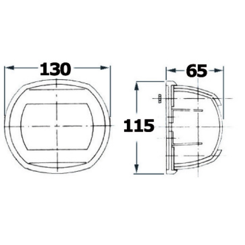 
Feu de navigation Maxi 20 blanc 24 V/vert 112,5° 
