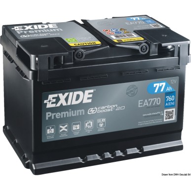 Batteries EXIDE Premium démarrage| EAN 3661024034241 Ref 12.404.03