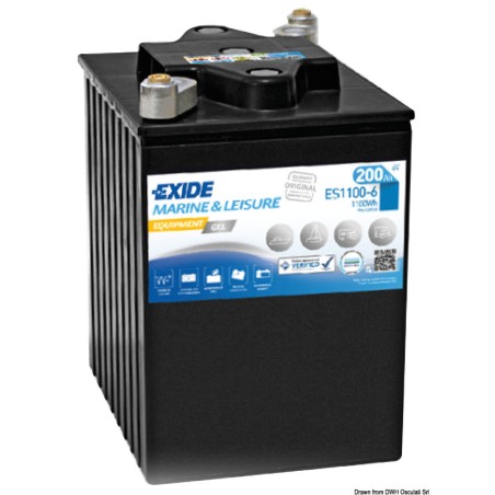 Batteries EXIDE Gel équipements+ démarrage| EAN 8033137083136 Ref 12.413.20