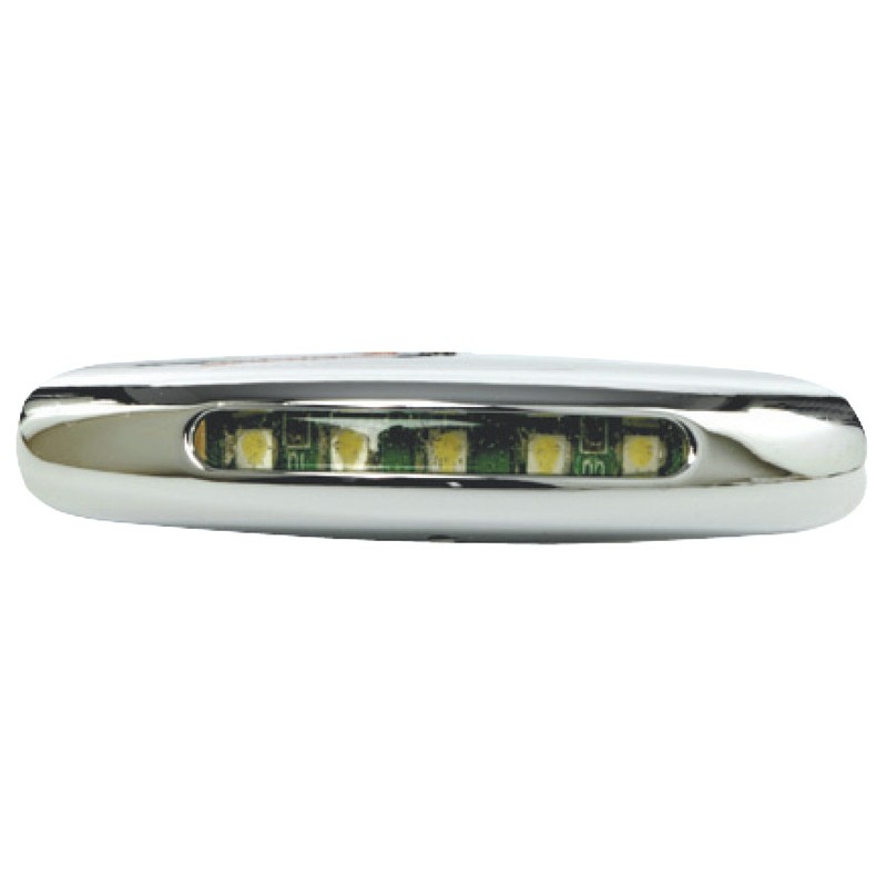 
Lumière de courtoisie chromée avec 5 LED blanc 
